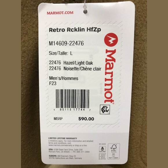 Marmot Retro Rocklin Half-Zip - Hazel and Light Oak - Picture 6 of 9